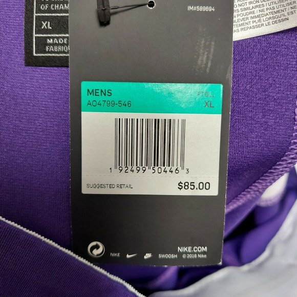 Nike Mens Vapor Untouchable Football Knee Pads Pants Purple AO4799-546 Sz XL NWT - Picture 2 of 6